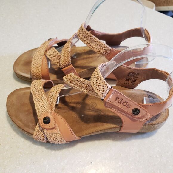 Taos Trulie Braided Cork Leather Sandal PINK Size EU 38 / US 8-8.5 - Picture 8 of 8
